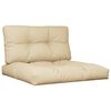 vidaXL Pallet Cushions 2 pcs Beige Fabric