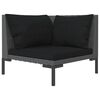 vidaXL Garden Sofa | Dark grey, Black