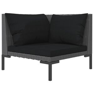 vidaXL Garden Sofa | Dark grey, Black