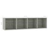 vidaXL Book Cabinet/TV Cabinet Concrete Grey 143x30x36 cm