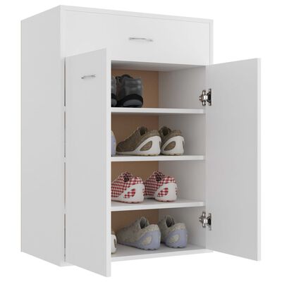 vidaXL Shoe Cabinet White 60x35x84 cm Engineered Wood