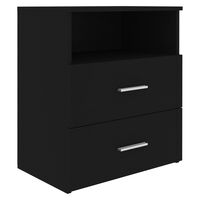 vidaXL Bed Cabinet Black 50x32x60 cm