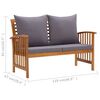 vidaXL 5 Piece Garden Lounge Set with Cushions Solid Acacia Wood (310258+310261+310264)