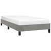 vidaXL Bed Frame without Mattress Light Grey 92x187 cm Single Velvet