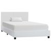 vidaXL Bed Frame without Mattress White Faux Leather 100x200 cm
