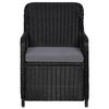 vidaXL 5 Piece Garden Dining Set Black