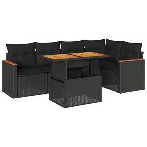 vidaXL Garden Sofa Set | Black