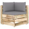 vidaXL 5 Piece Garden Lounge Set with Cushions Green Impregnated Wood