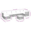 vidaXL 8 Piece Garden Sofa Set with Cushions Grey Poly Rattan