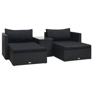vidaXL Garden Lounge Set | Black