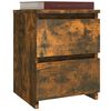vidaXL Bedside Cabinets 2 pcs Smoked Oak 30x30x40 cm Engineered Wood