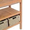 vidaXL Bathroom Vanity Cabinet with 2 Baskets Solid Teak 74x45x75 cm