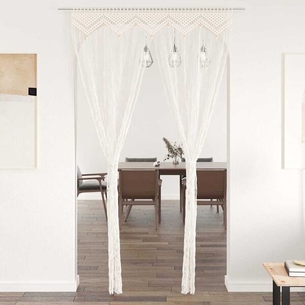 vidaXL Macrame Curtain 140x240 cm Cotton