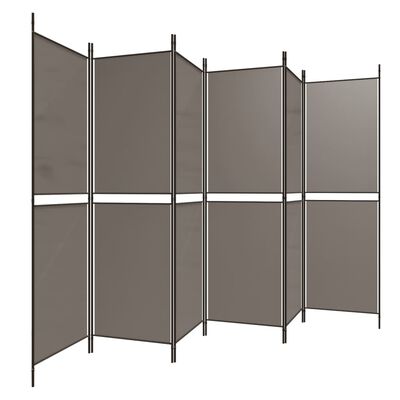 vidaXL 6-Panel Room Divider Anthracite 300x200 cm Fabric