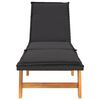 vidaXL Sun Lounger with Cushion Poly Rattan&Solid Wood Acacia