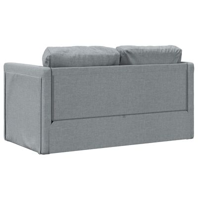vidaXL Floor Sofa Bed 2-in-1 Light Grey 112x174x55 cm Fabric