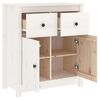 vidaXL Sideboard White 70x35x80 cm Solid Wood Pine