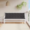 vidaXL Garden Bench Cushion Black 200x(50+50)x7cm Oxford Fabric