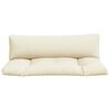vidaXL Pallet Cushions 2 pcs Cream Fabric
