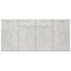 vidaXL Sideboard Concrete Grey 160x36x75 cm Engineered Wood