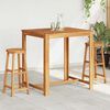 vidaXL Bar Chairs 2 pcs Solid Acacia Wood