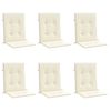 vidaXL Garden Lowback Chair Cushions 6 pcs Cream 100x50x3 cm Oxford Fabric