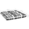 vidaXL Pallet Cushions 2 pcs Grey Check Pattern Fabric
