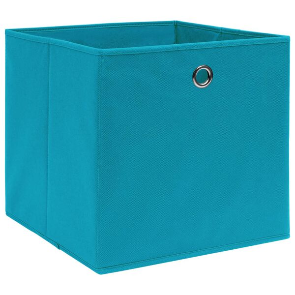 vidaXL Storage Boxes 10 pcs Baby Blue 32x32x32 cm Fabric