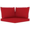 vidaXL 6 Piece Garden Lounge Set with Red Cushions