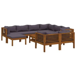 vidaXL Wooden Lounge Set | Dark grey