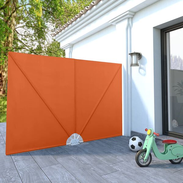 vidaXL Collapsible Terrace Side Awning Terracotta 240x160 cm