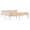 vidaXL Bed Frame without Mattress Solid Pinewood 180x200 cm Super King