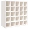 vidaXL Wine Cabinet White 56x25x56 cm Solid Wood Pine