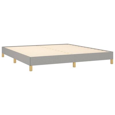 vidaXL Bed Frame without Mattress Light Grey 183x203 cm King Fabric