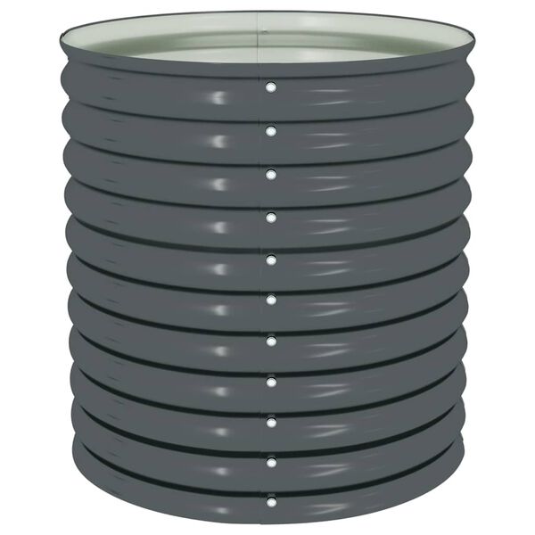 vidaXL Garden Raised Bed 80x80x81 cm Galvanised Steel Grey