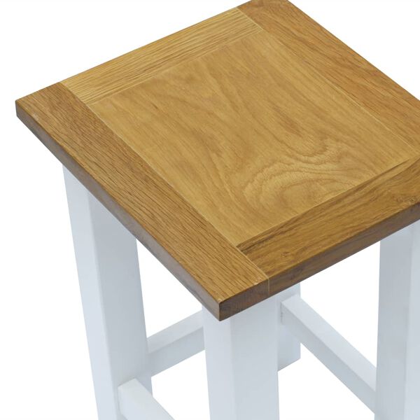 vidaXL End Table 27x24x37 cm Solid Oak Wood