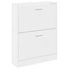 vidaXL Shoe Cabinet White 59x17x81 cm Engineered Wood