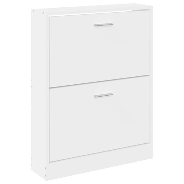 vidaXL Shoe Cabinet White 59x17x81 cm Engineered Wood