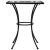 vidaXL Mosaic Bistro Table Black and White 60 cm Ceramic