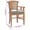 vidaXL 5 Piece Garden Dining Set with Cushions Solid Teak Wood