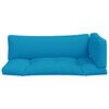 vidaXL Pallet Cushions 3 pcs Blue Fabric