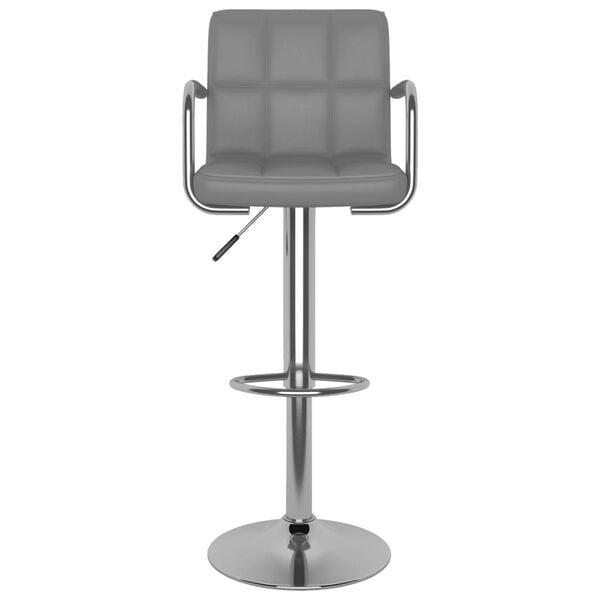 vidaXL Bar Stool Grey Faux Leather