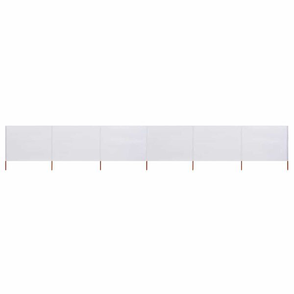 vidaXL 6-panel Wind Screen Fabric 800x160 cm Sand White