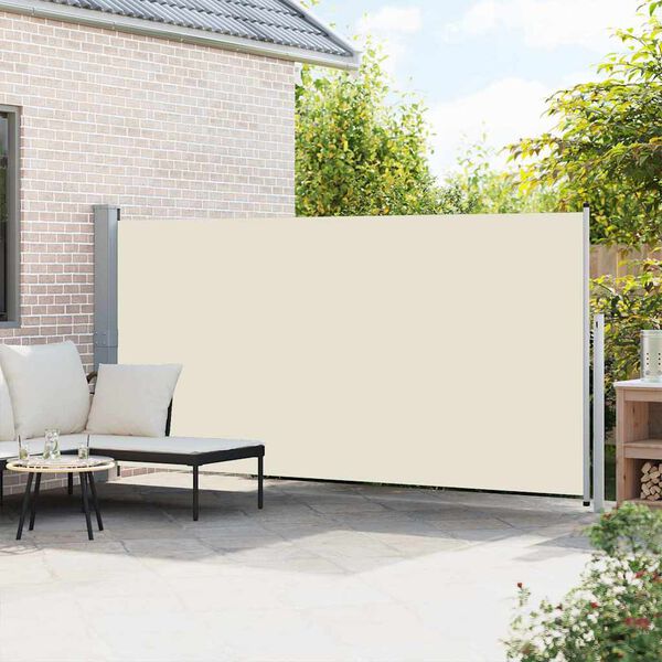 vidaXL Retractable Side Awning 160 x 500 cm Cream