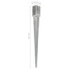 vidaXL Ground Spikes 6 pcs Silver 8x8x91 cm Galvanised Steel