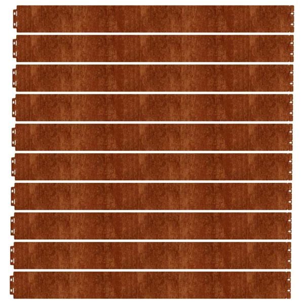 vidaXL Lawn Edgings 10 pcs 10x103 cm Flexible Corten steel