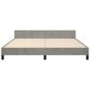 vidaXL Bed Frame without Mattress Light Grey 180x200 cm Super King Velvet