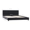 vidaXL Bed Frame without Mattress Black Faux Leather 160x200 cm