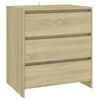 vidaXL 3 Piece Sideboard Sonoma Oak Engineered Wood