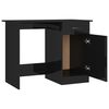 vidaXL Desk High Gloss Black 100x50x76 cm Engineered Wood